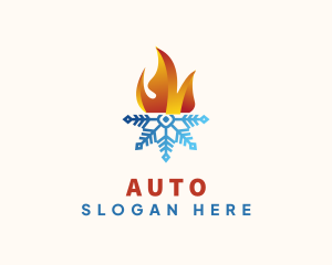 Flame Snowflake Energy Logo