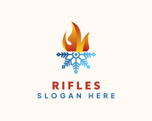 Ventilation - Flame Snowflake Energy logo design