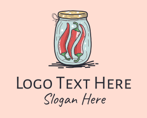 Mexican - Chili Peppers Jar logo design