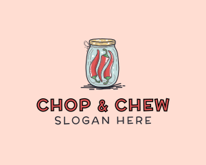 Chili Peppers Jar  logo design