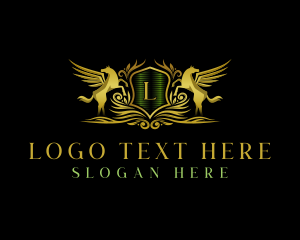Tavern - Pegasus Crest Shield logo design