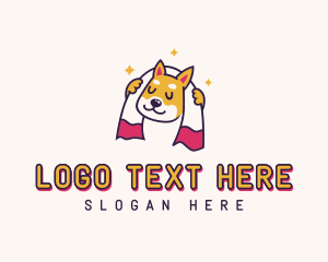 Pet Shop - Dog Grooming Towel logo design