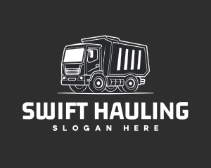 Hauling - Rubbish Dump Truck logo design