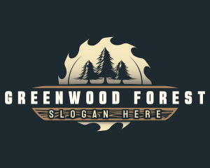 Forest Sawmill Woodcutter logo design