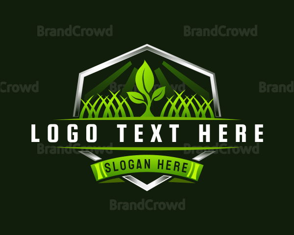 Lawn Landscaping Gardening Logo