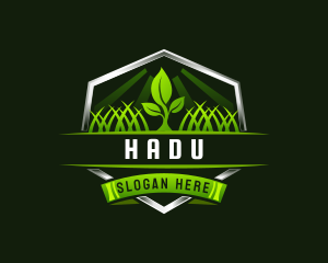 Emblem - Lawn Landscaping Gardening logo design