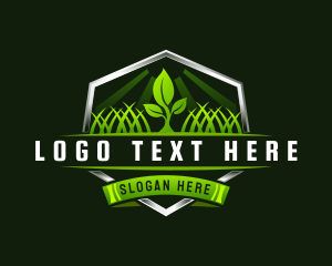 Lawn Landscaping Gardening Logo