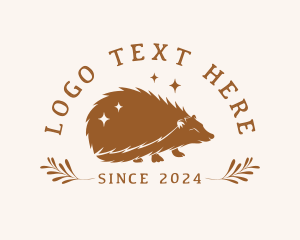 Hedgehog Animal Pet logo design