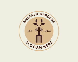 Plant Rake Garden logo design