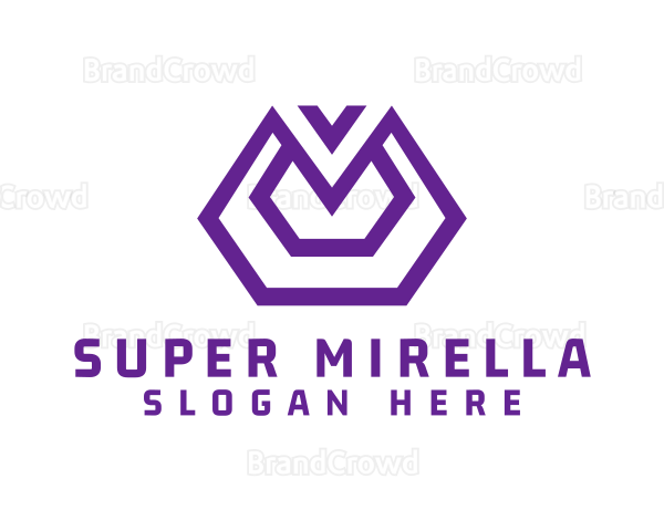 Elegant Diamond Letter M Logo
