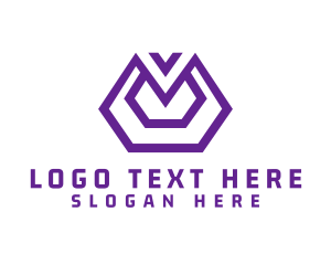 Geometric - Elegant Diamond Letter M logo design