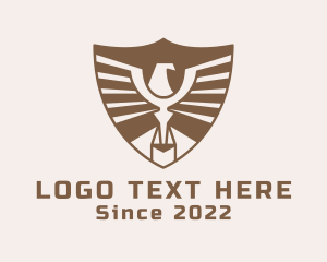 Infantry - Bronze Eagle Crest logo design