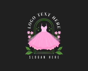 Badge - Prom Floral Dress logo design