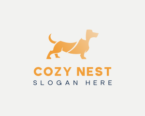 Cute Dachshund Dog logo design