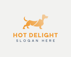 Cute Dachshund Dog logo design