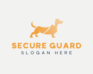 Dog Training - Cute Dachshund Dog logo design