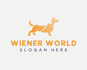 Cute Dachshund Dog logo design