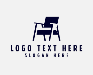 Armchair - Chair Furniture Upholstery logo design