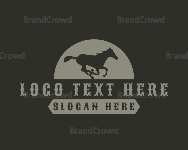 Vintage Western Horse Logo