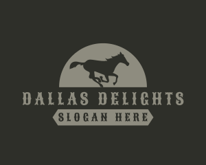 Vintage Western Horse logo design