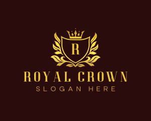 Crown Shield Crest logo design