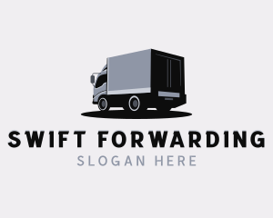 Logistic Import Truck Delivery logo design