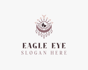 Mystic Boho Eye Moon logo design