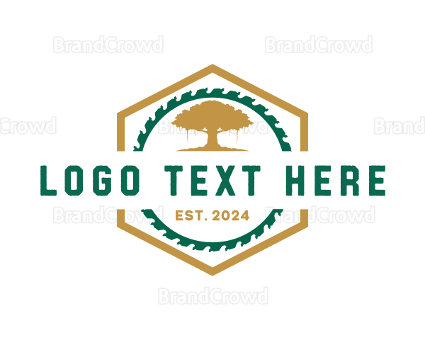 Saw Tree Logging Logo