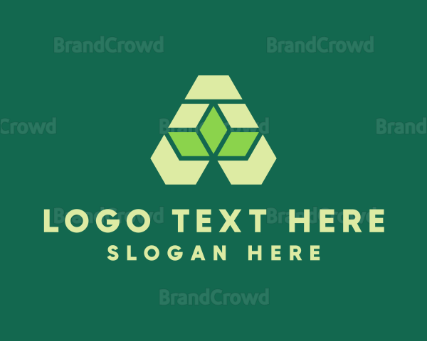 Leaf Geometric Letter A Logo