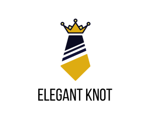 Executive Business Tie Crown logo design