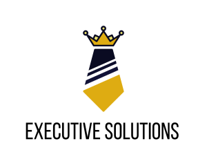 Executive Business Tie Crown logo design