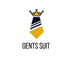 Executive Business Tie Crown logo design