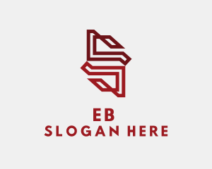 Web - Red Geometric Letter S logo design