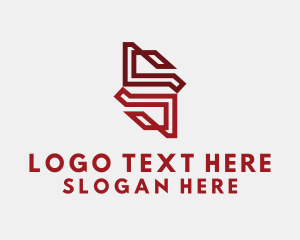 Web - Red Geometric Letter S logo design