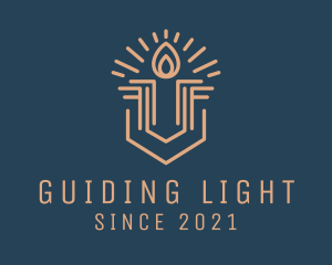 Church Religious Candle  logo design