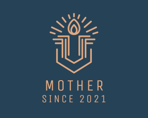 Church Religious Candle  logo design