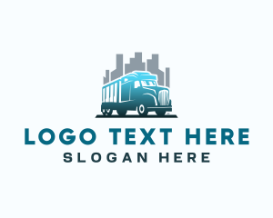 Freight - Transport Truck Logistics logo design