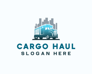 Transport Truck Logistics logo design