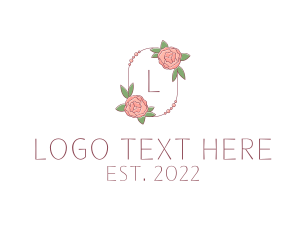 Flower Arrangement - Rose Petal Frameworks logo design