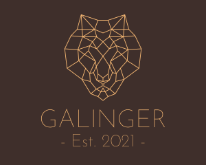 Geometric - Golden Tiger Monoline logo design