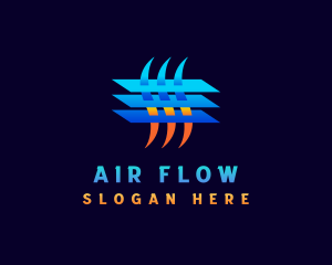 HVAC Air Cooling logo design