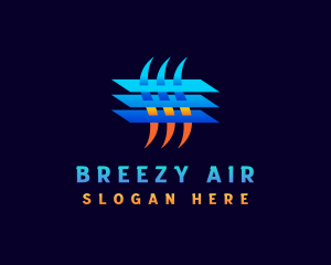 HVAC Air Cooling logo design