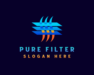 Filter - HVAC Air Cooling logo design