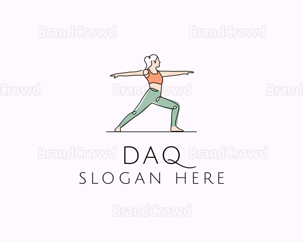 Woman Yoga Teacher Logo