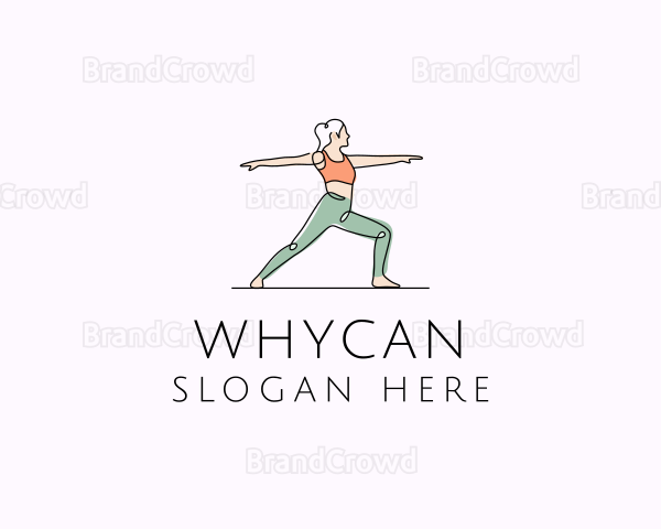 Woman Yoga Teacher Logo