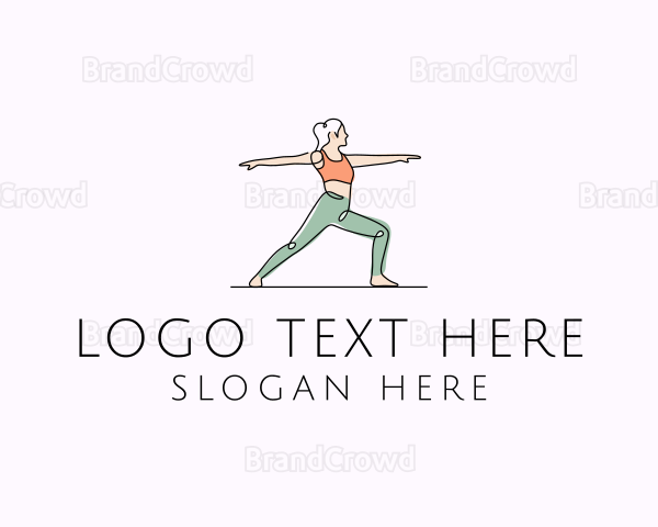 Woman Yoga Teacher Logo