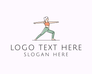 Teacher - Woman Yoga Teacher logo design