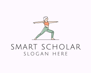 Teacher - Woman Yoga Teacher logo design