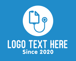 Auscultation - Medical Consultation Stethoscope logo design
