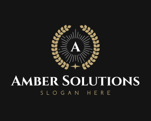 Laurel Wreath Hotel logo design